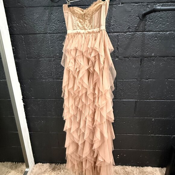 FOR LOVE & LEMONS X Bustier Gown - Warm Taupe Size XS - Picture 6 of 7